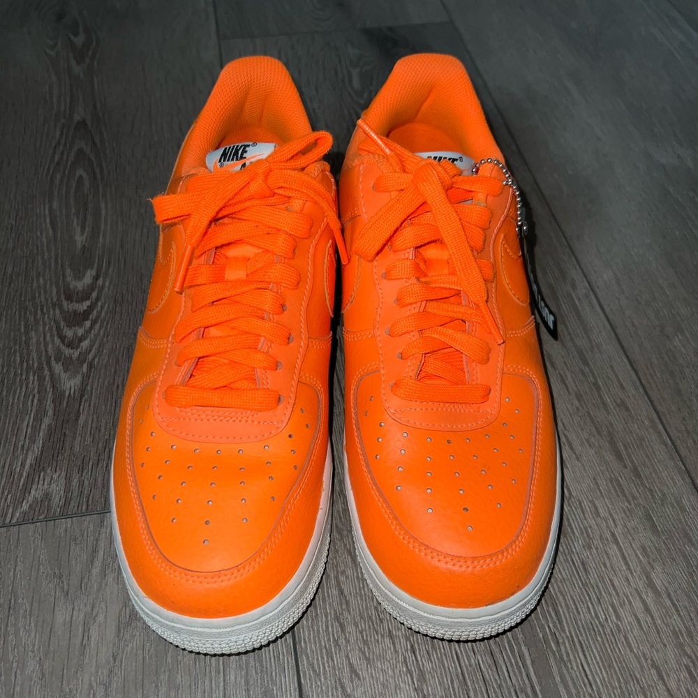 Nike Air Force 1 Low 'Total Orange' 2018 Sneaker Pumpkin Black Just Do It Shoes - Picture 7 of 17